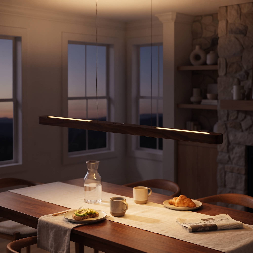 Amber Glow Linear Pendant Light