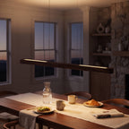 Amber Glow Linear Pendant Light
