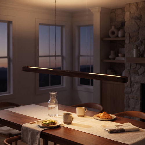 Amber Glow Linear Pendant Light
