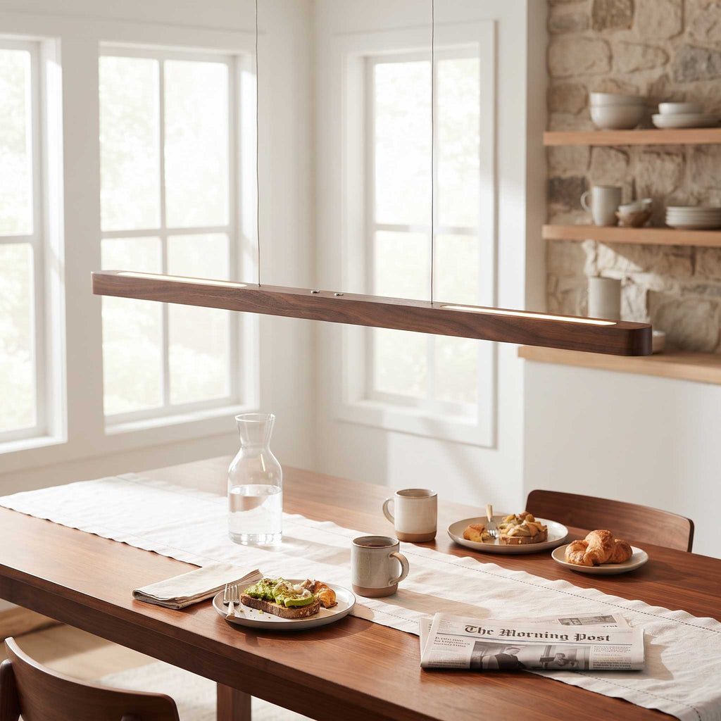 Amber Glow Linear Pendant Light
