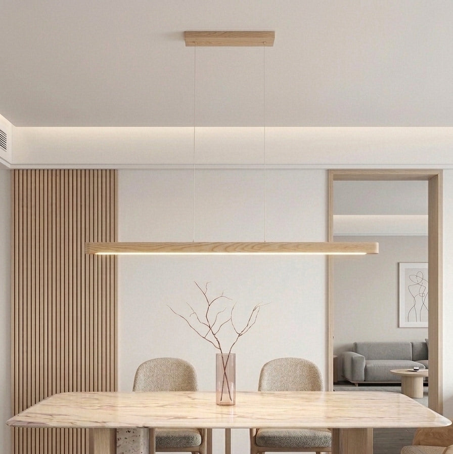 Amber Glow Linear Pendant Light
