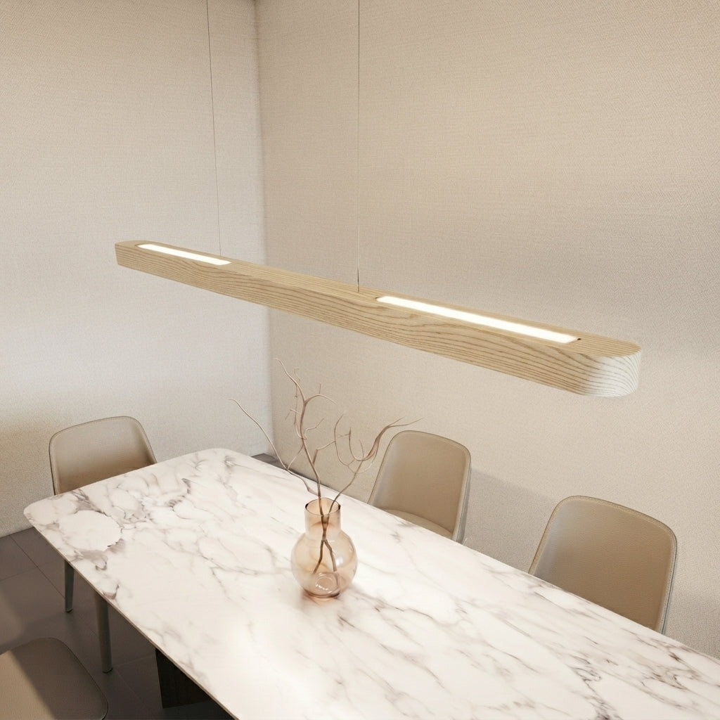 Amber Glow Linear Pendant Light