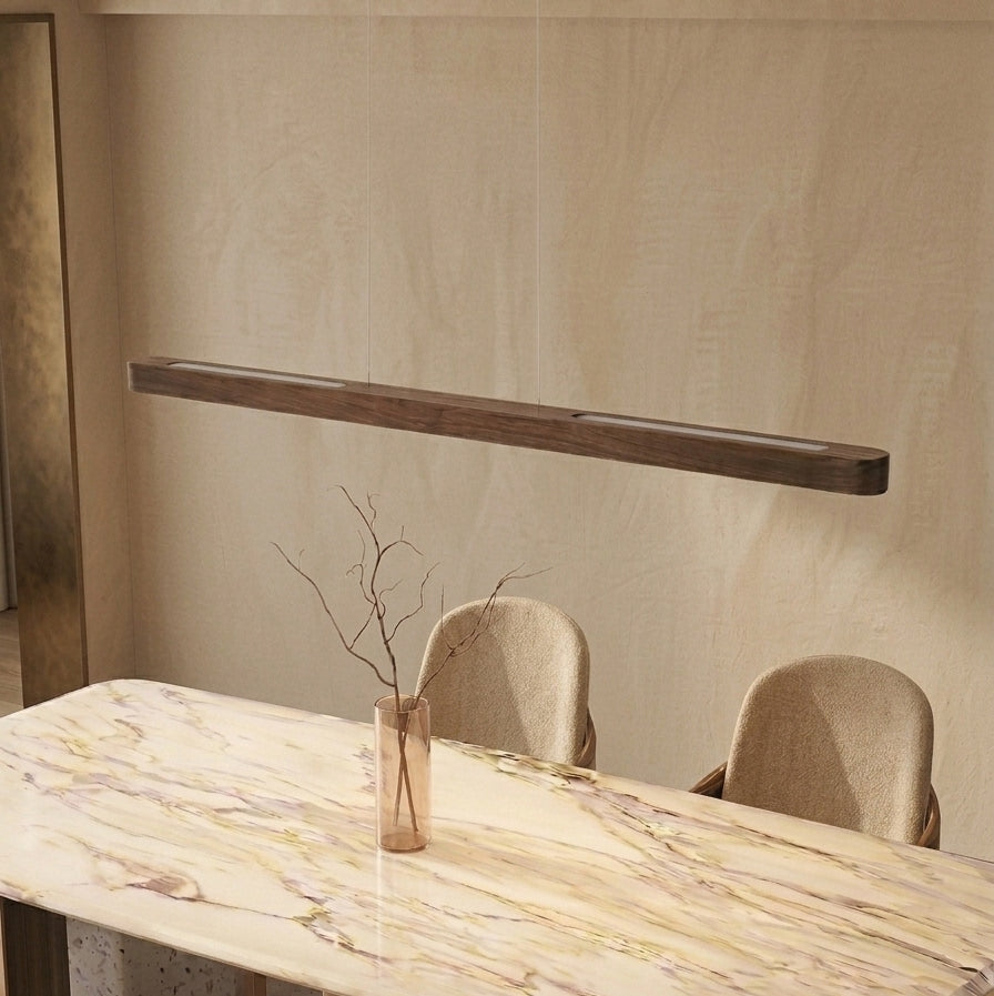 Amber Glow Linear Pendant Light
