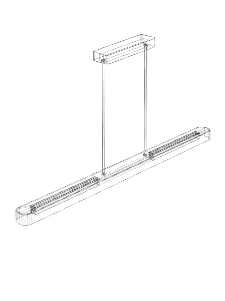 Amber Glow Linear Pendant Light