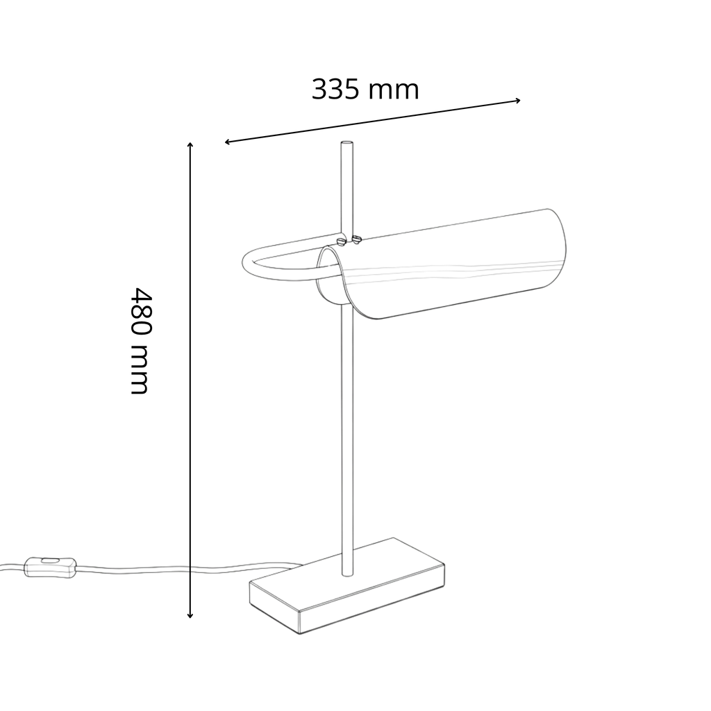 Canoe Table Light transparent wireframe