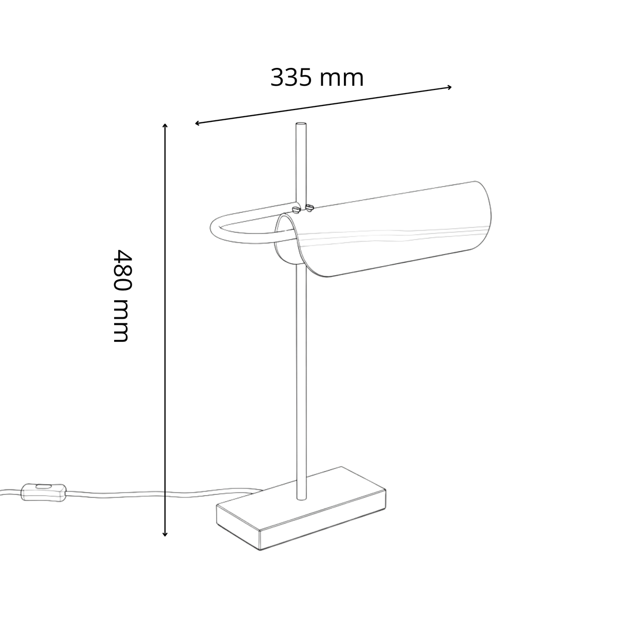 Canoe Table Light transparent wireframe