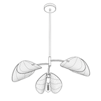 Coconut Pendant Light transparent wireframe