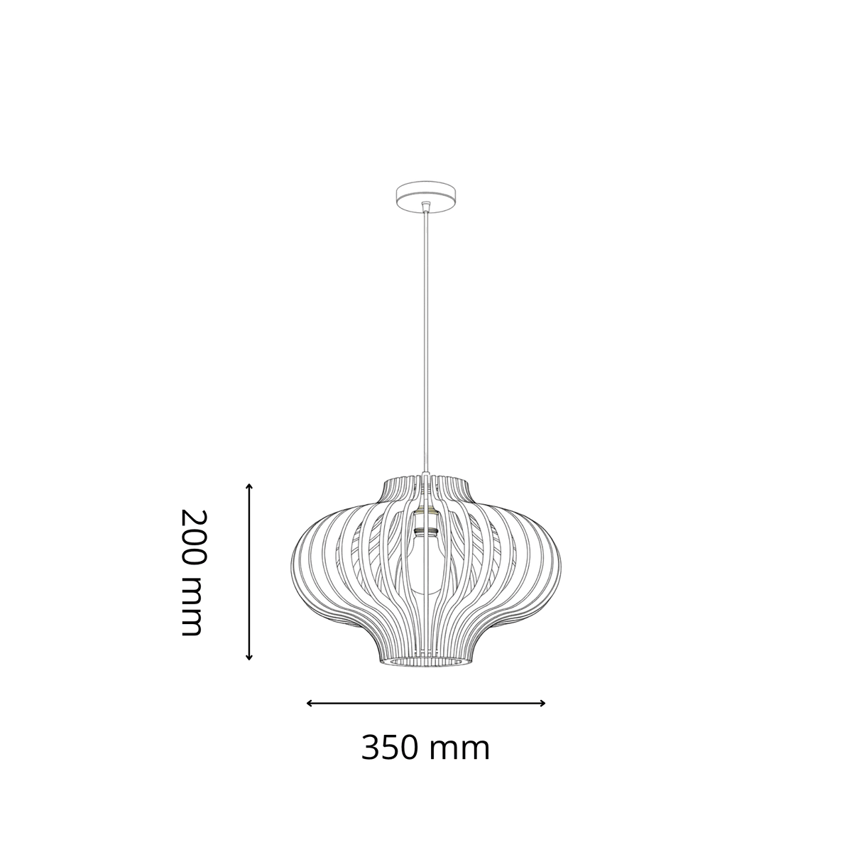 How high should a pendant hang?